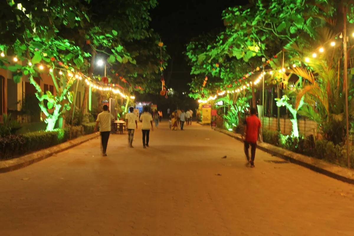 Sahyadri campus lit up at night