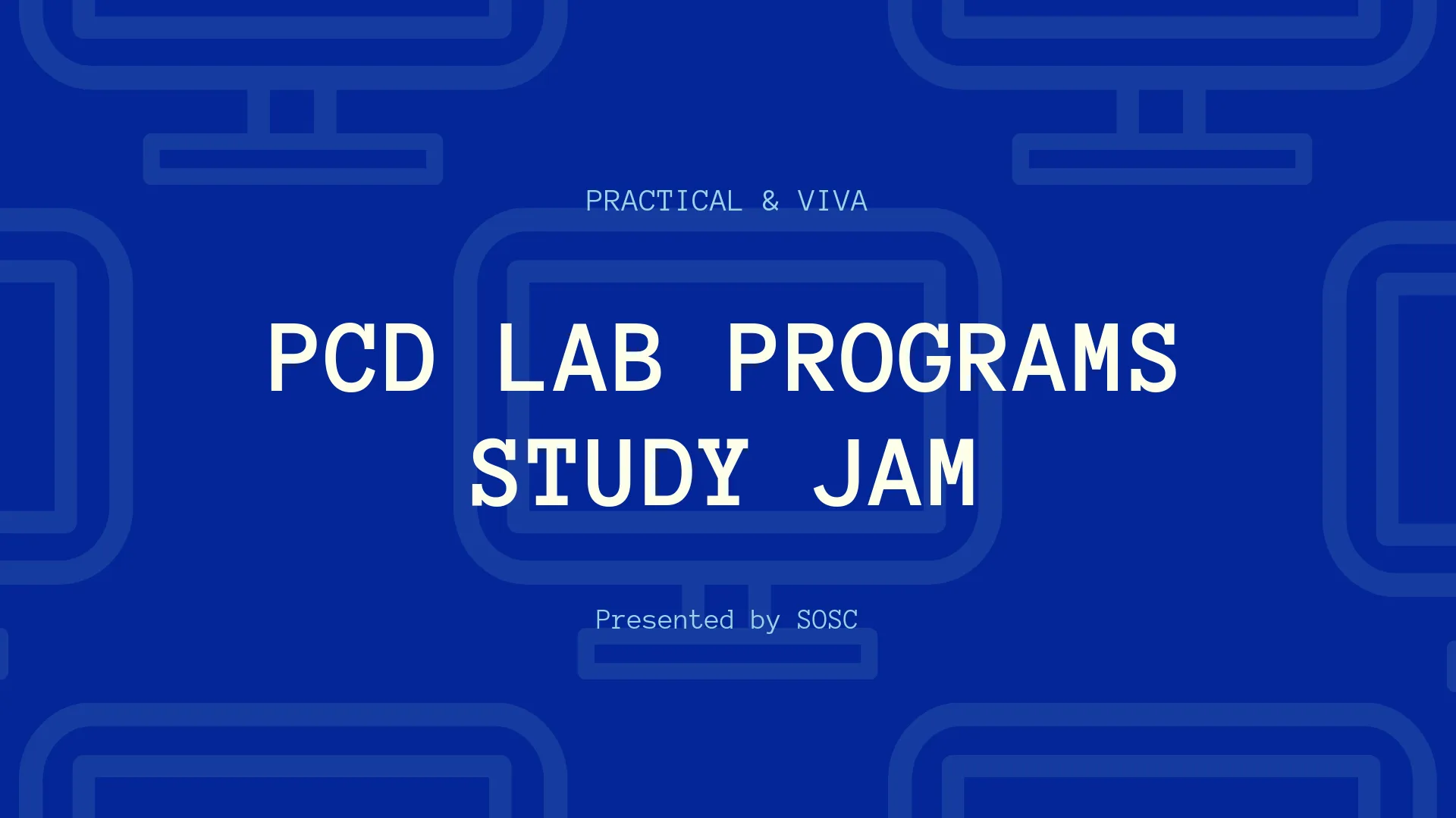 PCD Lab Study Jam